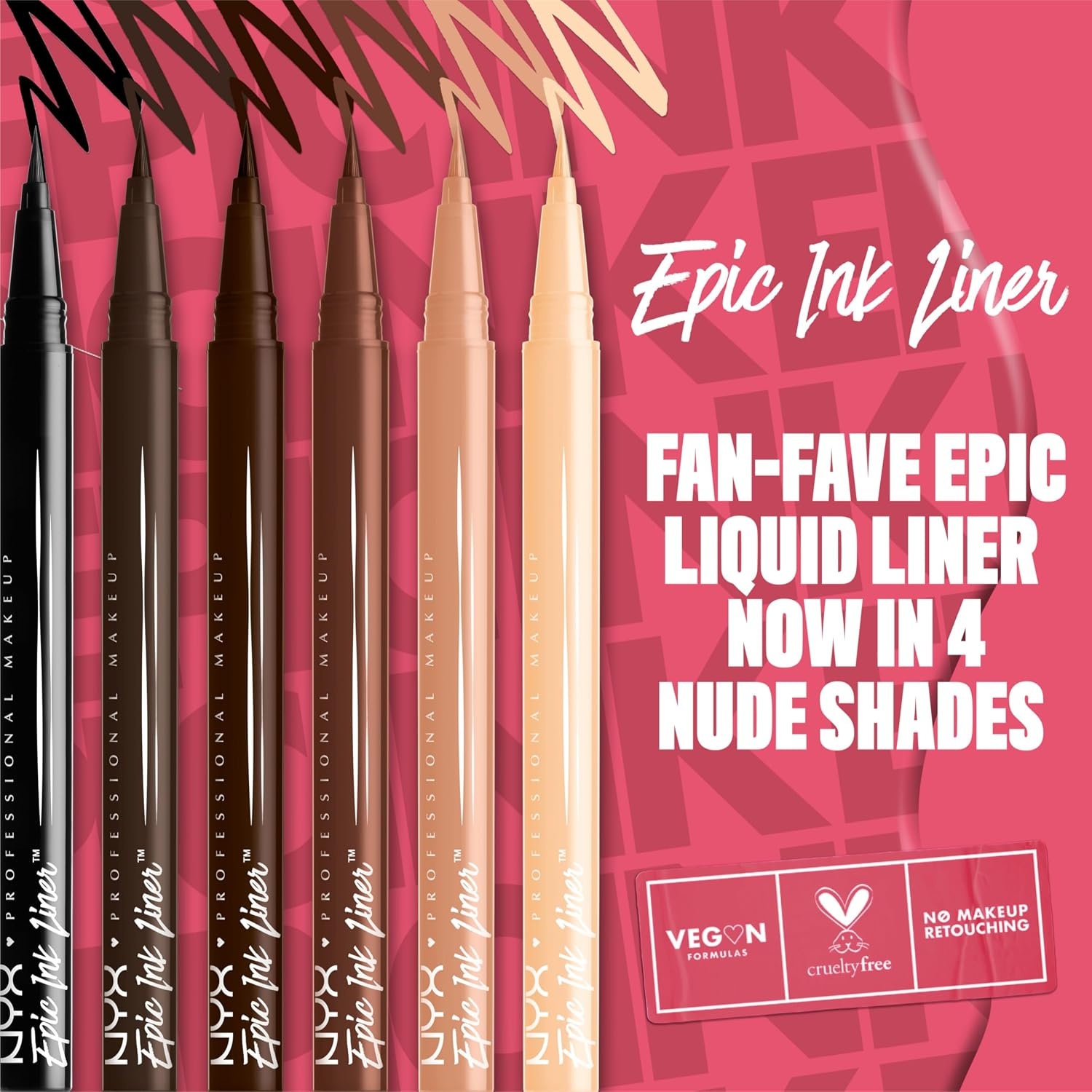 image:imageNYX PROFESSIONAL MAKEUP Epic Ink Liner Waterproof Liquid Eyeliner with Vegan Formula Dark Chocolate Dark Brown Matte07 Marshmallow