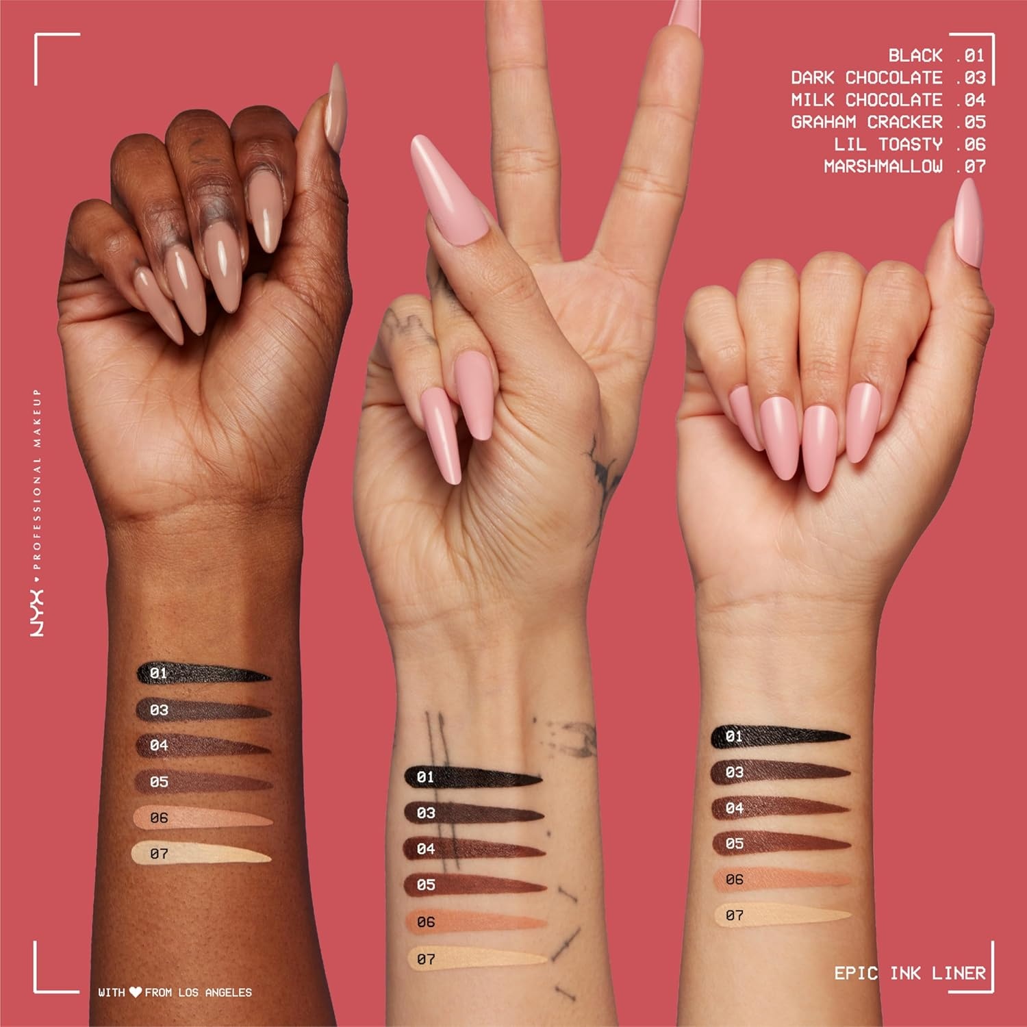 image:imageNYX PROFESSIONAL MAKEUP Epic Ink Liner Waterproof Liquid Eyeliner with Vegan Formula Dark Chocolate Dark Brown Matte07 Marshmallow