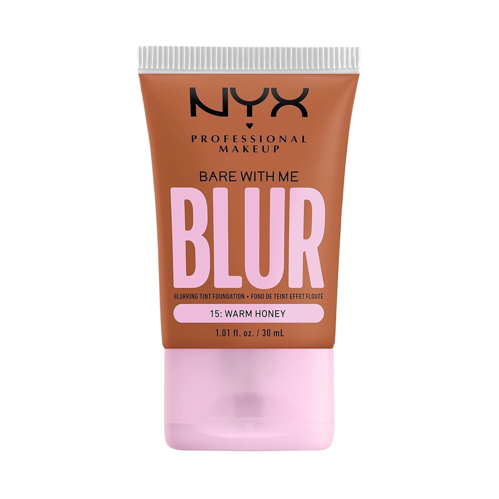 image:imageNYX PROFESSIONAL MAKEUP Bare With Me Blur Skin Tint Foundation Make Up with Matcha Glycerin amp Niacinamide  Golden15 Warm Honey