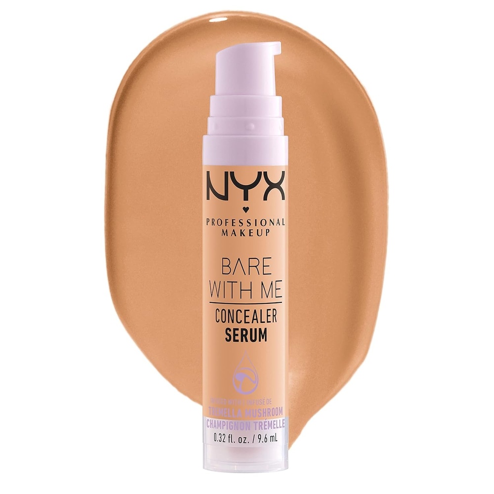 image:imageNYX PROFESSIONAL MAKEUP Bare With Me Concealer Serum Concealer Makeup For Up To 24Hr Hydration  Light055 Medium Golden