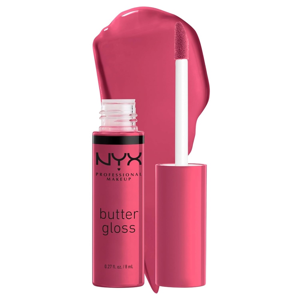 image:imageNYX PROFESSIONAL MAKEUP Butter Gloss Brown Sugar NonSticky Lip Gloss  Pack Of 3 Sugar High Spiked Toffee Butterscotch32 Strawberry Cheesecake