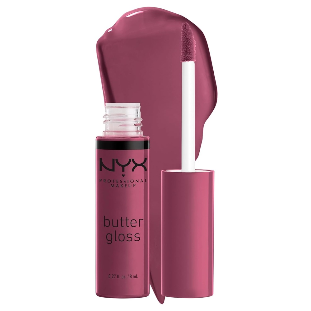 image:imageNYX PROFESSIONAL MAKEUP Butter Gloss Brown Sugar NonSticky Lip Gloss  Pack Of 3 Sugar High Spiked Toffee Butterscotch41 Cranberry Pie