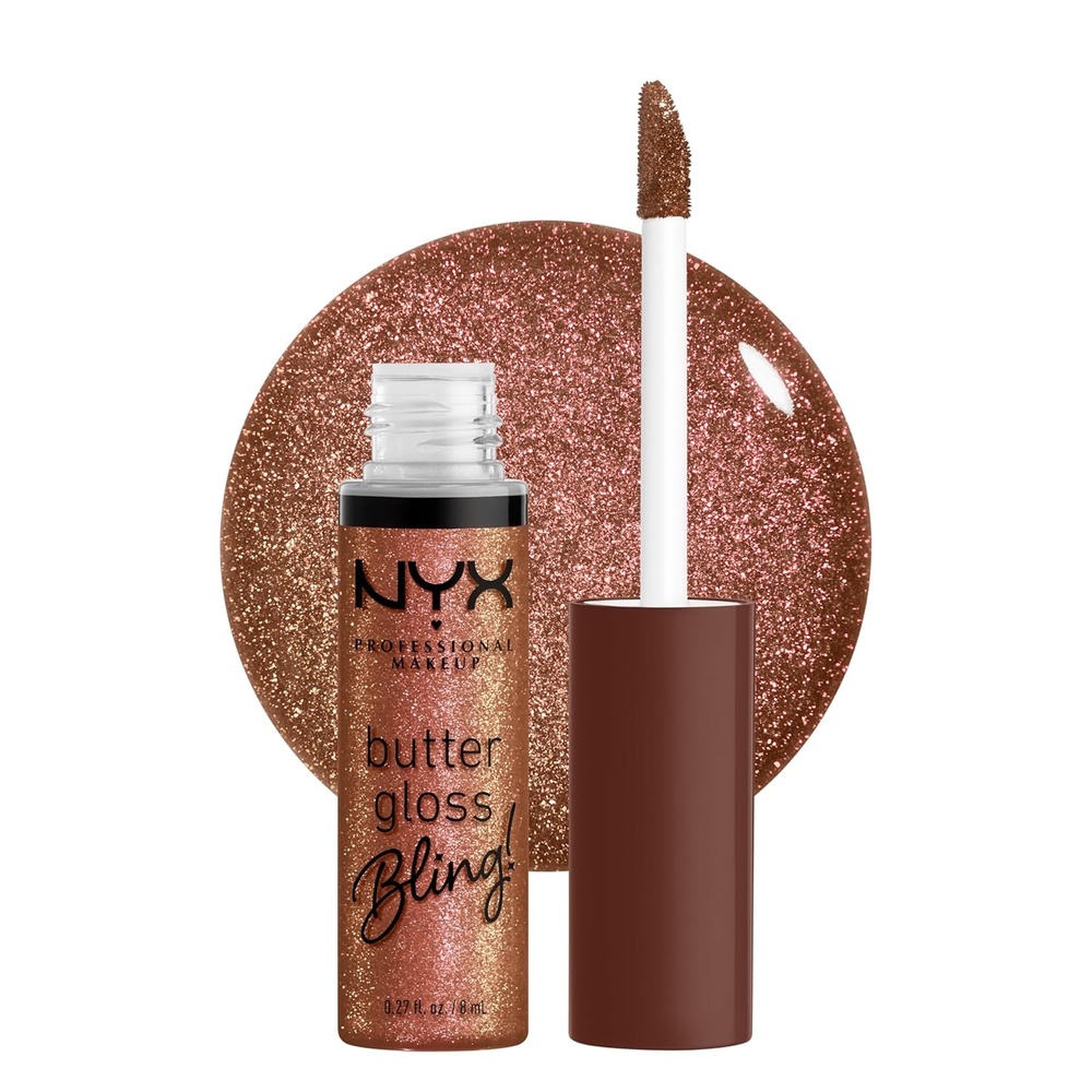 image:imageNYX PROFESSIONAL MAKEUP Butter Gloss Brown Sugar NonSticky Lip Gloss  Pack Of 3 Sugar High Spiked Toffee ButterscotchHustla Shimmer