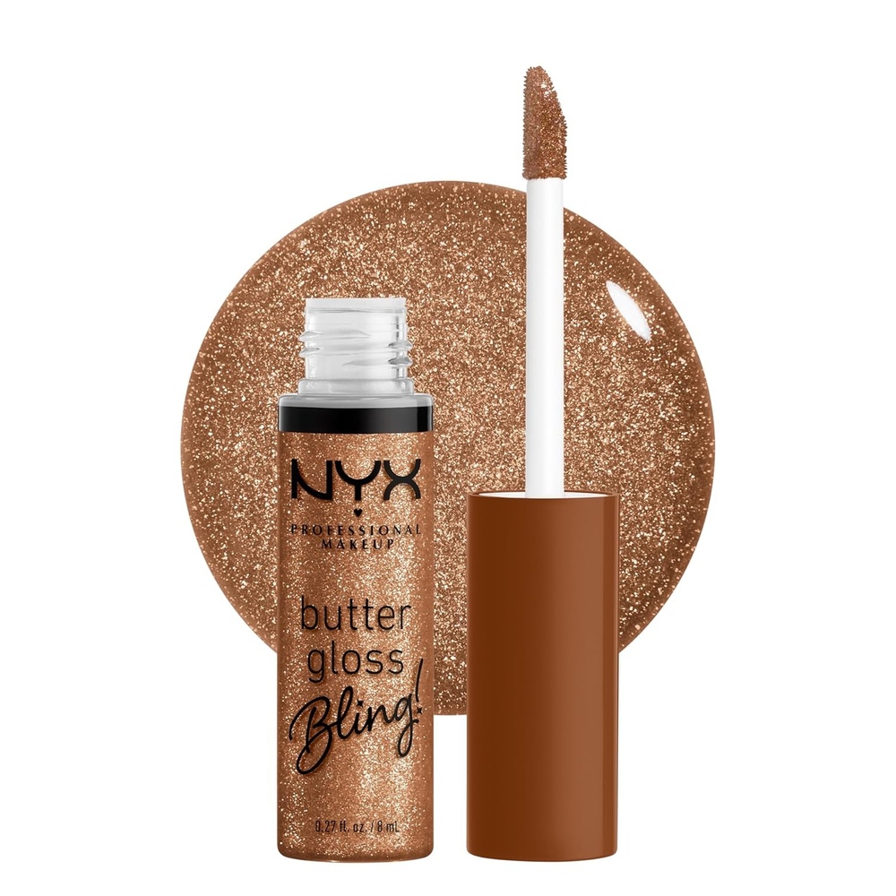 image:imageNYX PROFESSIONAL MAKEUP Butter Gloss Brown Sugar NonSticky Lip Gloss  Pack Of 3 Sugar High Spiked Toffee ButterscotchPay Me In Gold Shimmer