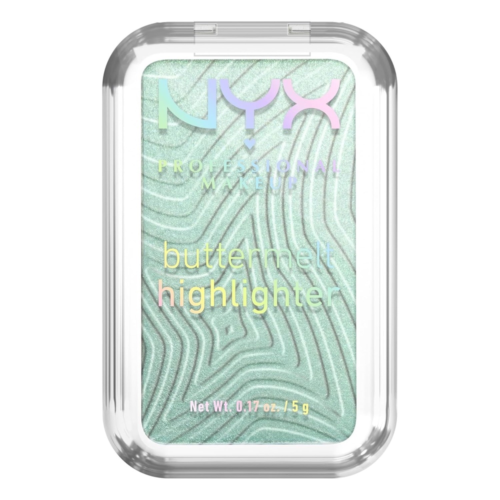 image:imageNYX PROFESSIONAL MAKEUP Buttermelt Highlighter Powder Highlighter Makeup With Up to 12H Wear and High Impact Glow  40 No 1 Butta Holographic LavenderButta Mint