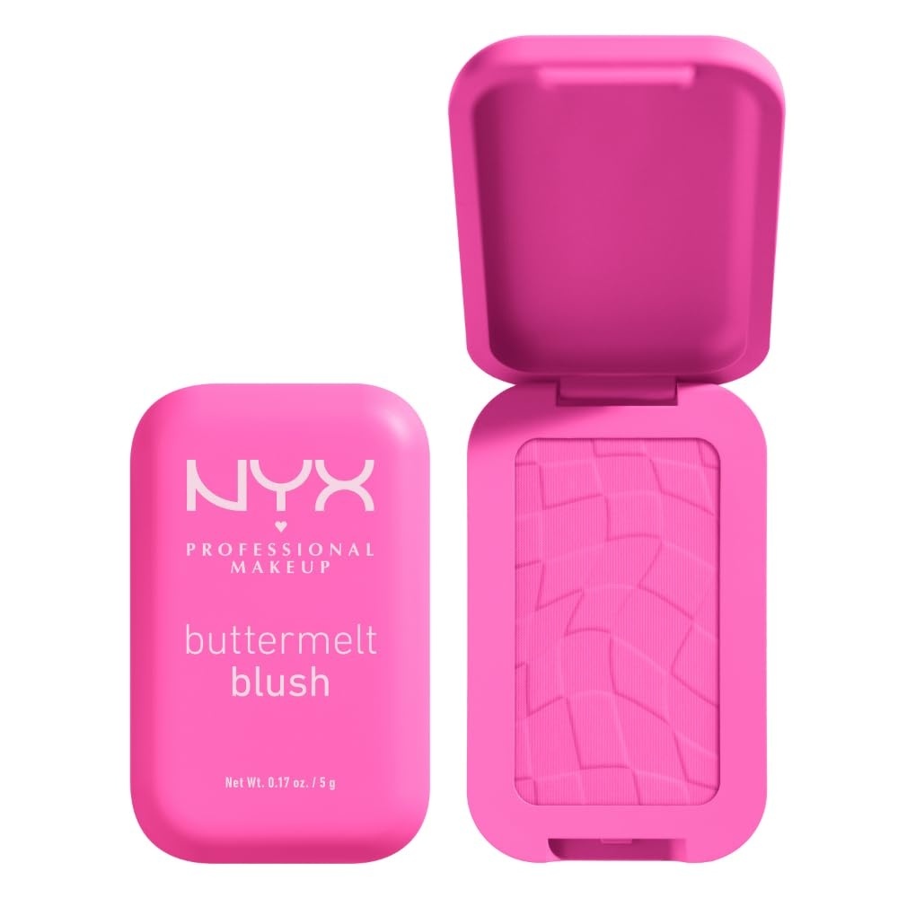image:imageNYX PROFESSIONAL MAKEUP Buttermelt Powder Blush Fade and TransferResistant Blush Up to 12HR Make Up Wear Vegan Formula  Had Butta01 My Butta Half
