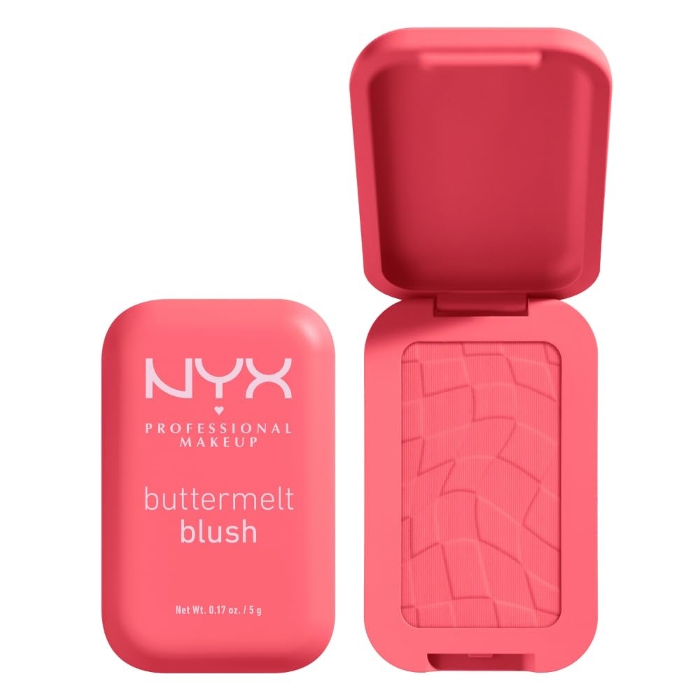image:imageNYX PROFESSIONAL MAKEUP Buttermelt Powder Blush Fade and TransferResistant Blush Up to 12HR Make Up Wear Vegan Formula  Had Butta04 U Know Butta
