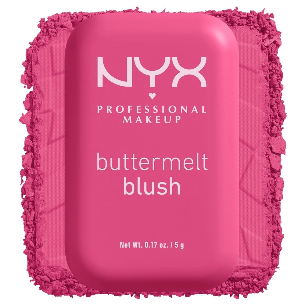 image:imageNYX PROFESSIONAL MAKEUP Buttermelt Powder Blush Fade and TransferResistant Blush Up to 12HR Make Up Wear Vegan Formula  Had Butta07 Butta With Time