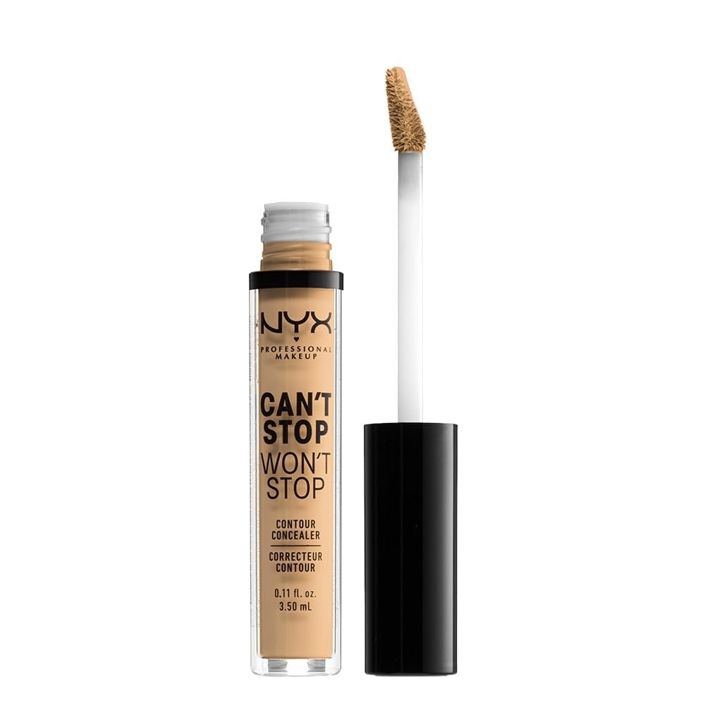image:imageNYX PROFESSIONAL MAKEUP Cant Stop Wont Stop Contour Concealer 24h Full Coverage Matte Finish  Light Ivory08 TRUE BEIGE