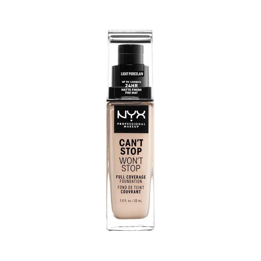 image:imageNYX PROFESSIONAL MAKEUP Cant Stop Wont Stop Foundation 24h Full Coverage Matte Finish  Vanilla013 LIGHT PORCELAIN