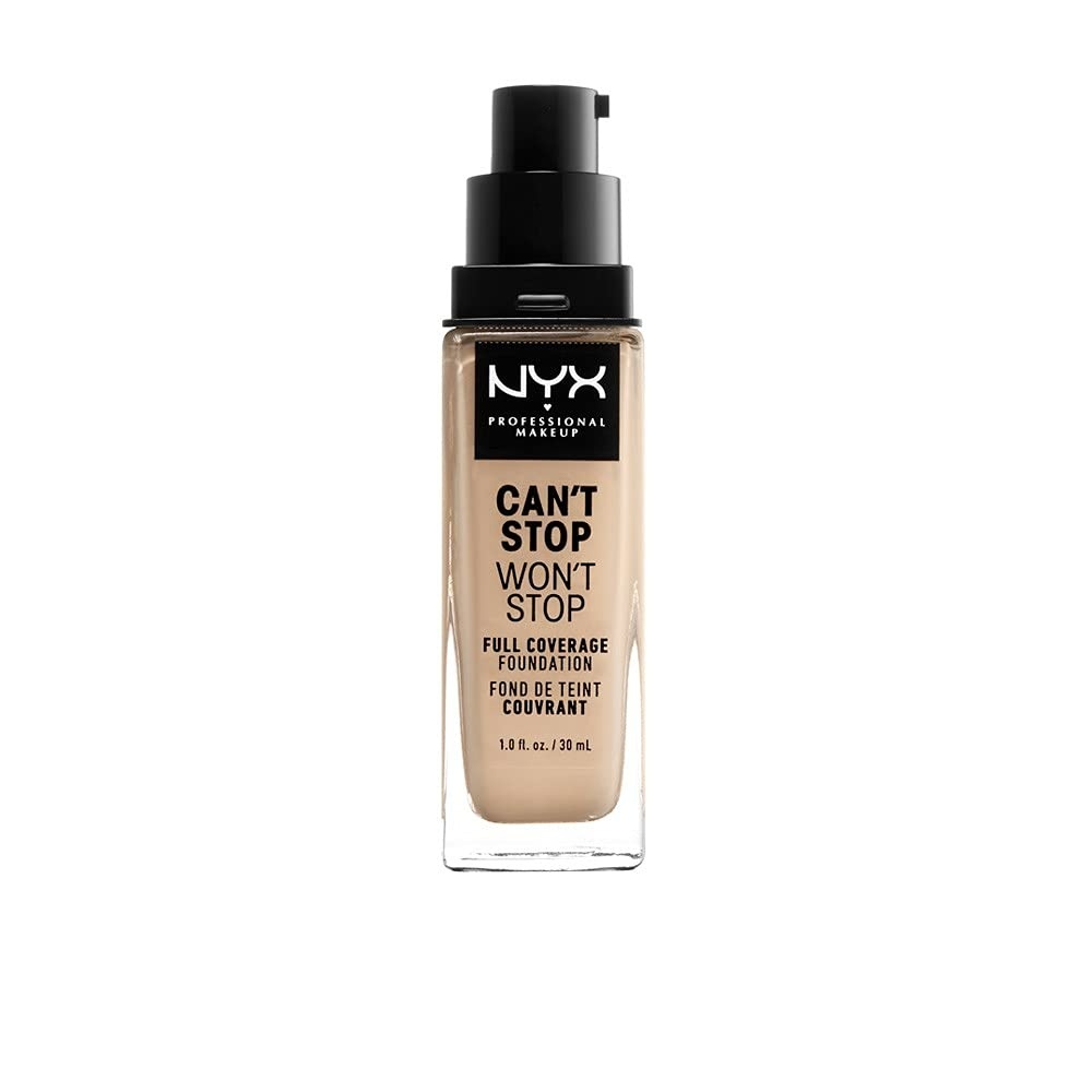 image:imageNYX PROFESSIONAL MAKEUP Cant Stop Wont Stop Foundation 24h Full Coverage Matte Finish  Vanilla065 NUDE