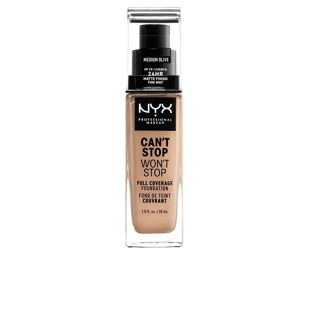 image:imageNYX PROFESSIONAL MAKEUP Cant Stop Wont Stop Foundation 24h Full Coverage Matte Finish  Vanilla09 MEDIUM OLIVE