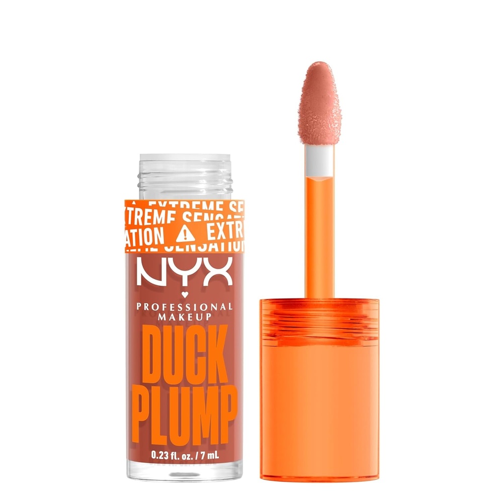 image:imageNYX PROFESSIONAL MAKEUP Duck Plump High Pigment Lip Gloss Lip Plumper Gloss with Spicy Ginger  Clearly Spicy04 Apri Caught