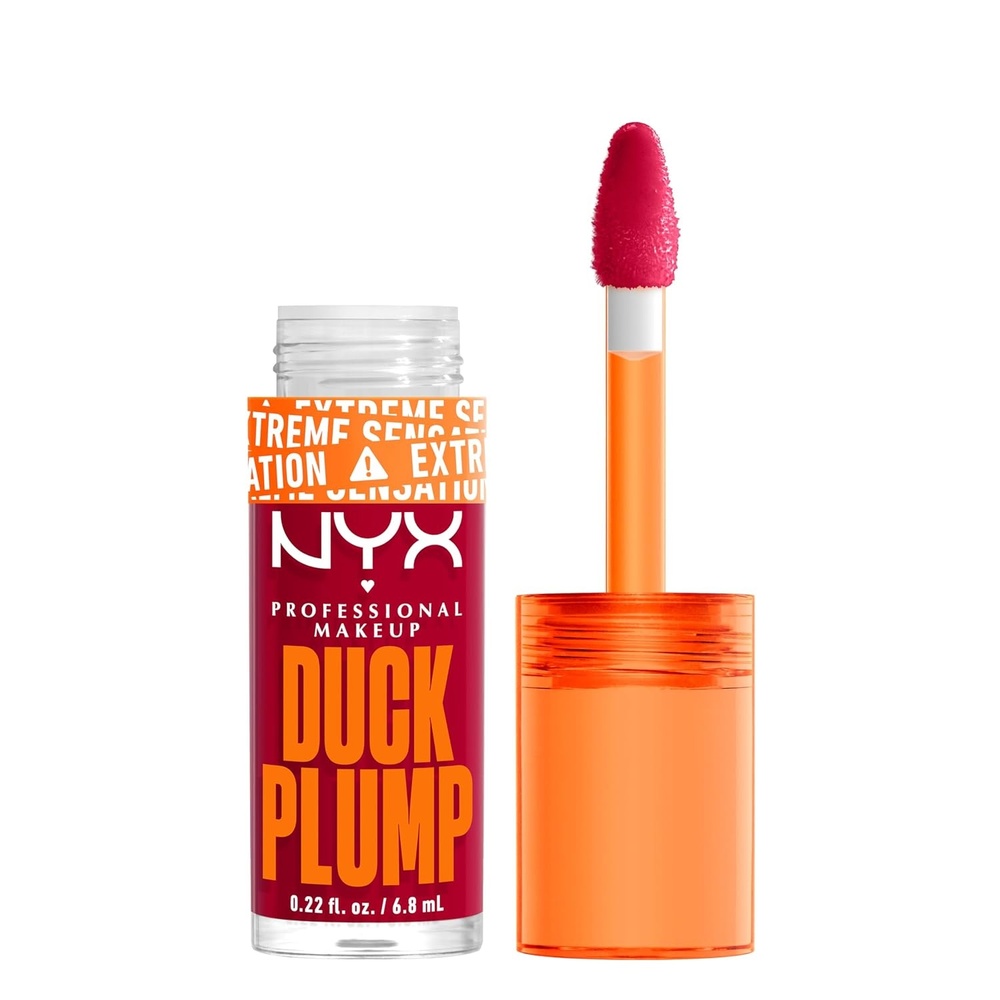 image:imageNYX PROFESSIONAL MAKEUP Duck Plump High Pigment Lip Gloss Lip Plumper Gloss with Spicy Ginger  Clearly Spicy14 Hall of Flame