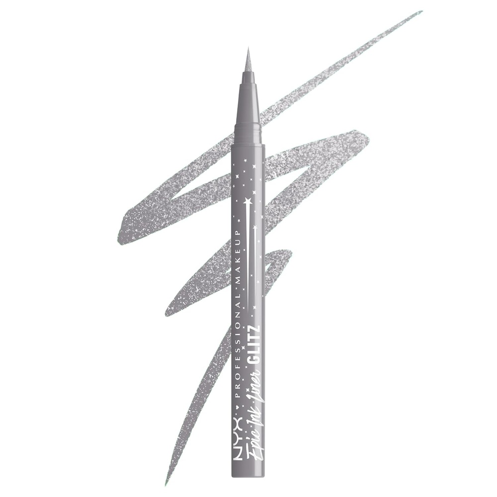 image:imageNYX PROFESSIONAL MAKEUP Epic Ink Glitz Liner Waterproof Metallic Liquid Eyeliner with Vegan Formula  Tapered Twinkle Shimmer Teal Blue04 Flashy Flare