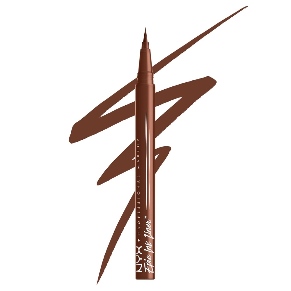image:imageNYX PROFESSIONAL MAKEUP Epic Ink Liner Waterproof Liquid Eyeliner with Vegan Formula  Dark Chocolate Dark Brown Matte05 Graham Cracker