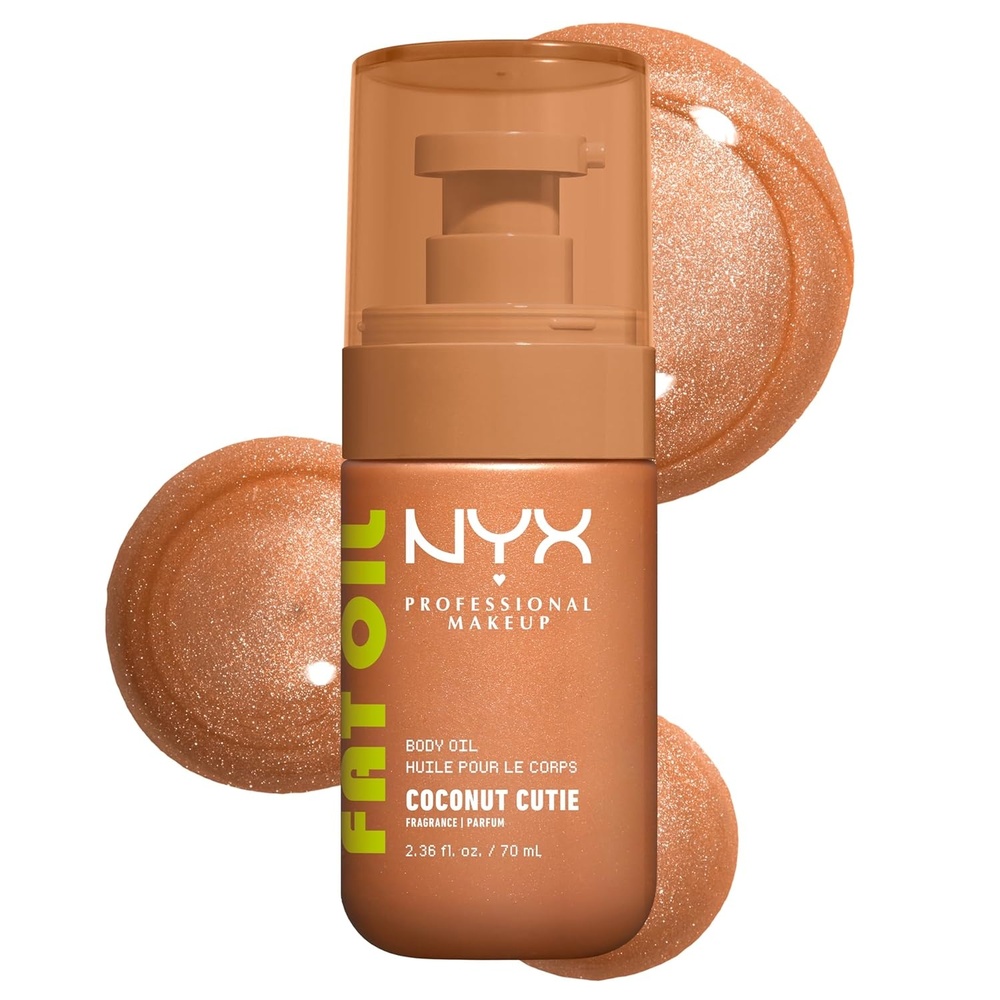 image:imageNYX PROFESSIONAL MAKEUP Fat Oil Body Oil in Suga Baddie Vanilla Scented Body Glow Moisturizer With Vitamin E for 24HR Hydration and Glowing Skin Glossy Finish Vegan amp CrueltyFreeCoconut