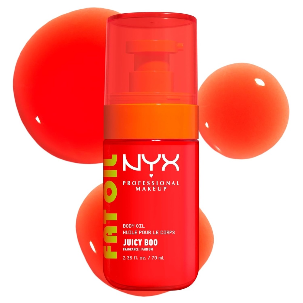 image:imageNYX PROFESSIONAL MAKEUP Fat Oil Body Oil in Suga Baddie Vanilla Scented Body Glow Moisturizer With Vitamin E for 24HR Hydration and Glowing Skin Glossy Finish Vegan amp CrueltyFreeJuicy Boo Citrus