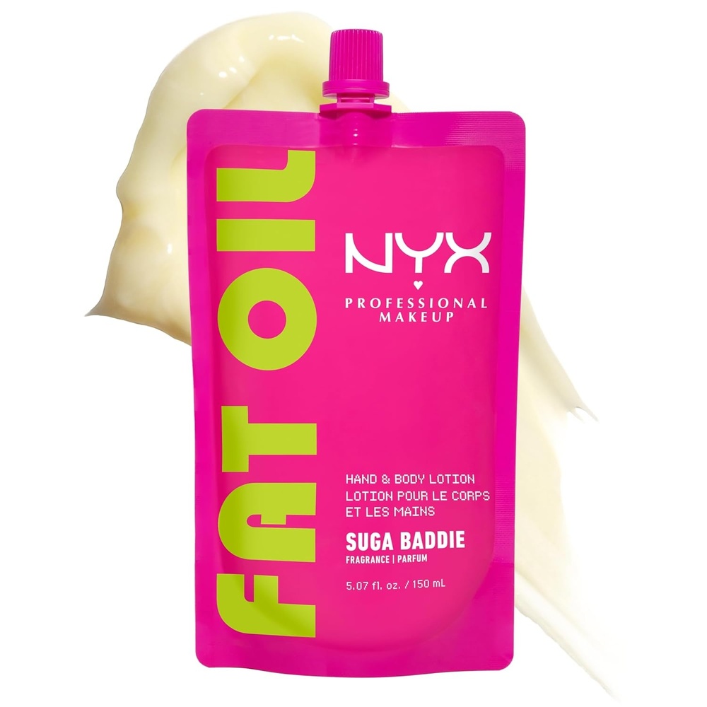 image:imageNYX PROFESSIONAL MAKEUP Fat Oil Hand amp Body Lotion in Suga Baddie Vanilla Lotion with 24HR Hydration Lightweight Body Moisturizer With Avocado Oil Vegan amp CrueltyFree