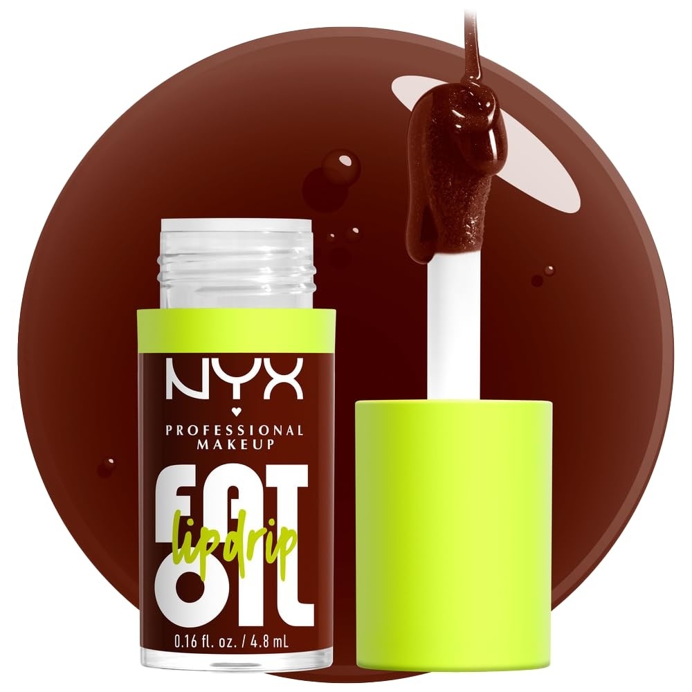 image:imageNYX PROFESSIONAL MAKEUP Fat Oil Lip Drip Moisturizing Lip Oil Gloss Vegan Tinted Formula Up to 12 HR Hydration  Newsfeed Rose Nude08 Status Update