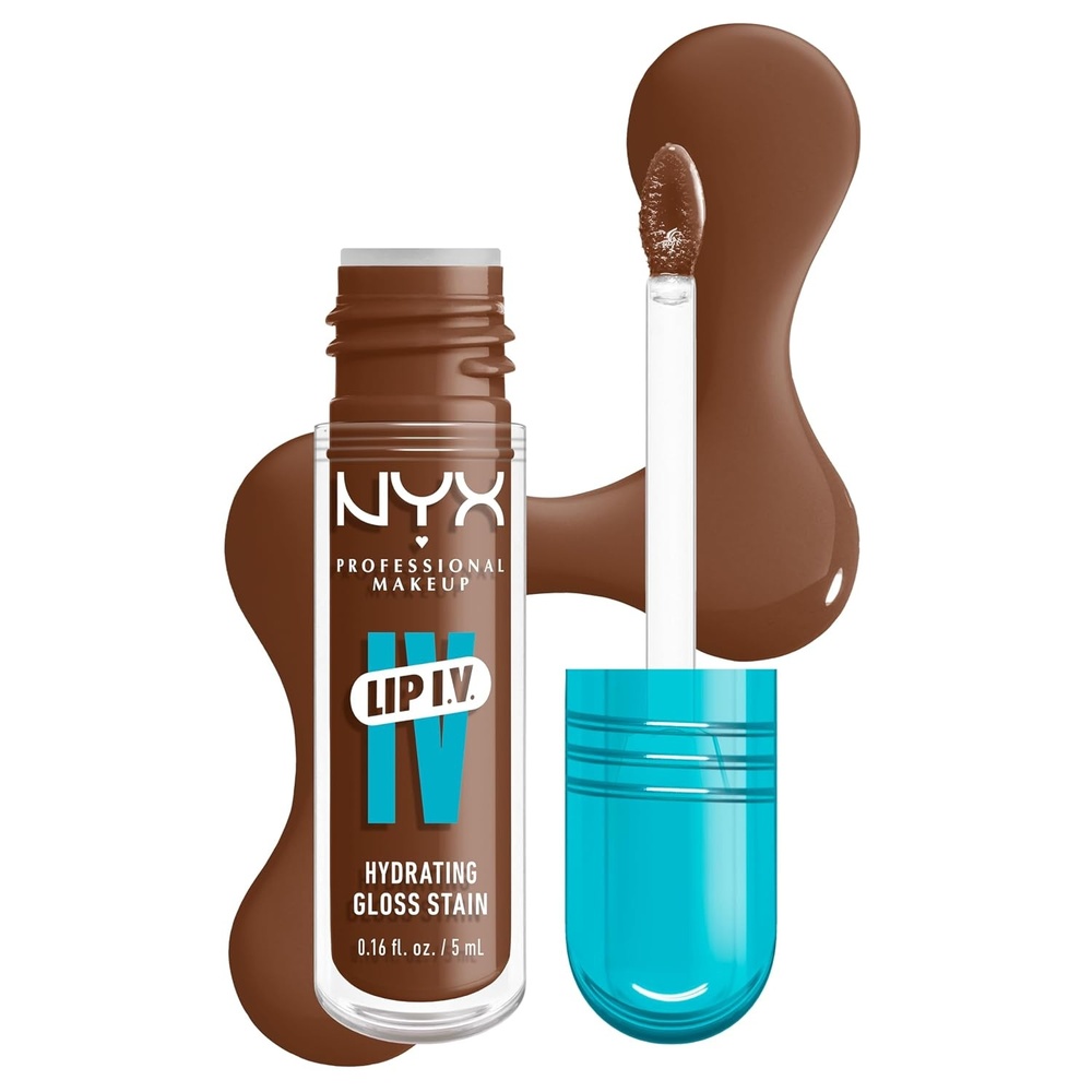 image:imageNYX PROFESSIONAL MAKEUP Lip IV Hydrating Glossy Lip Stain LongLasting Tinted Vegan Formula with 12 HR Hydration  Hydra Honey Brown03 Splash N Spice