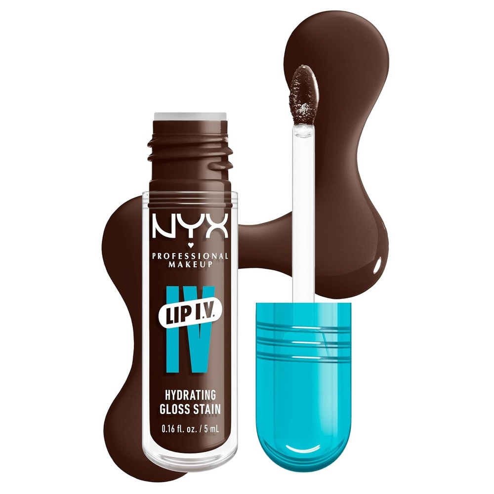 image:imageNYX PROFESSIONAL MAKEUP Lip IV Hydrating Glossy Lip Stain LongLasting Tinted Vegan Formula with 12 HR Hydration  Hydra Honey Brown06 Espresso Soak