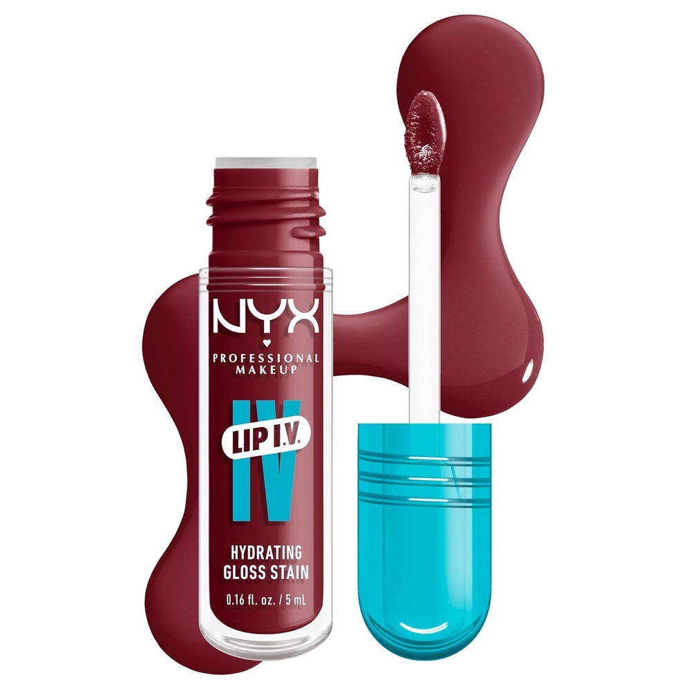 image:imageNYX PROFESSIONAL MAKEUP Lip IV Hydrating Glossy Lip Stain LongLasting Tinted Vegan Formula with 12 HR Hydration  Hydra Honey Brown08 Drippin In Rose