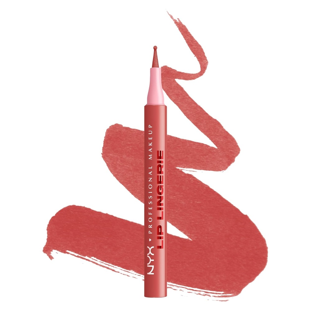 image:imageNYX PROFESSIONAL MAKEUP Lip Lingerie Liner Stain Seamless Make Up with AllDay Stain Waterproof Lip Stain Finish  Cuff Me09 SEND NUDES