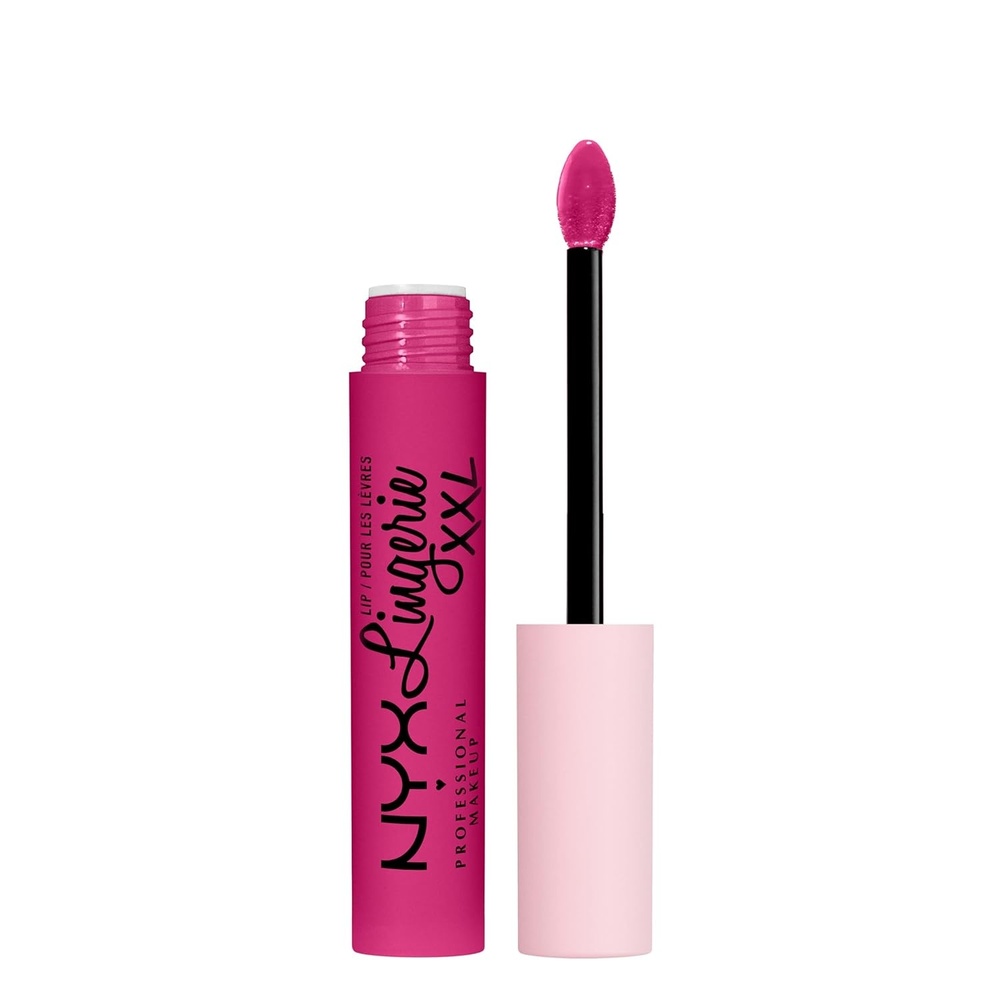 image:imageNYX PROFESSIONAL MAKEUP Lip Lingerie XXL Matte Liquid Lipstick  Naughty Noir Black19 Pink Hit