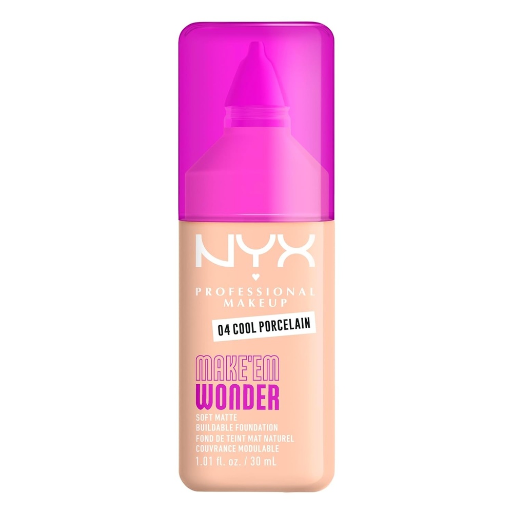image:imageNYX PROFESSIONAL MAKEUP Make Em Wonder Liquid Foundation 24HR Foundation Makeup With A Soft Matte Finish Buildable Full Coverage  15 Buff04 Cool Porcelain