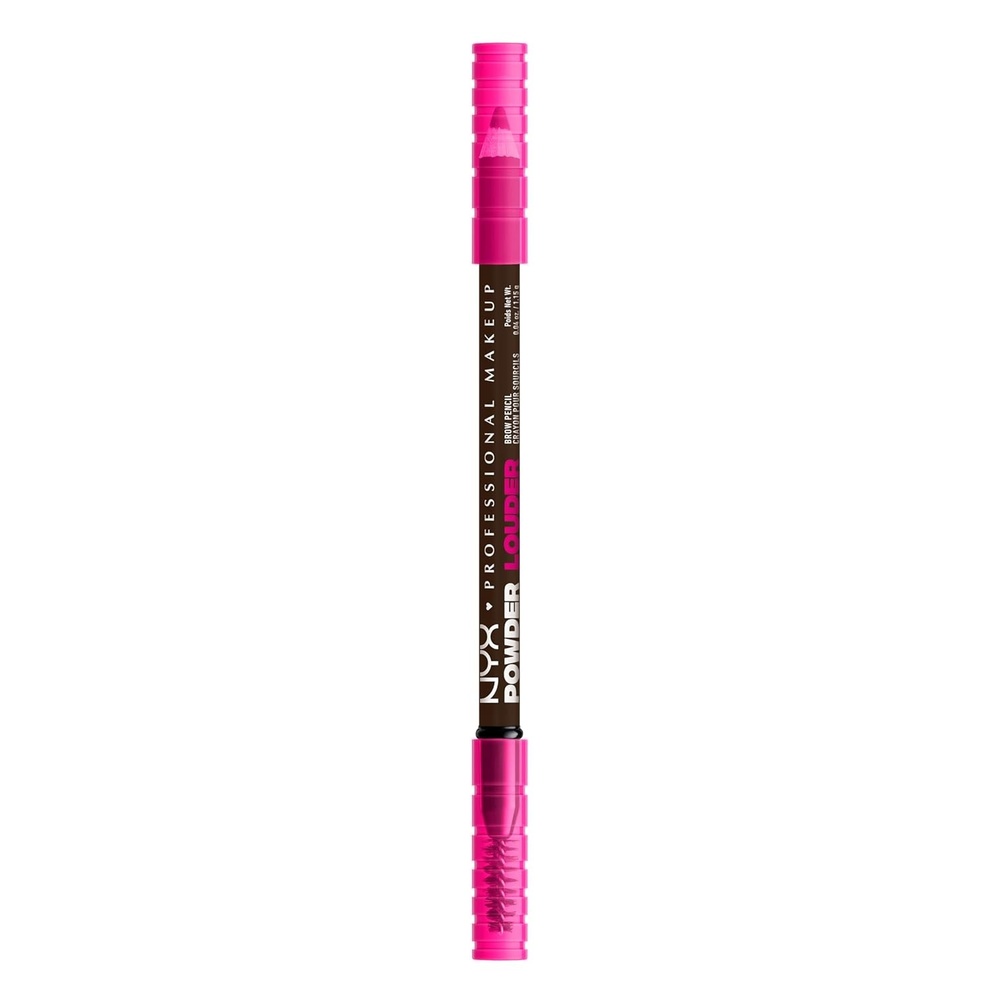 image:imageNYX PROFESSIONAL MAKEUP Powder Louder Eyebrow Pencil Brow Pencil with Buildable Volume For Up To 12HR Wear Vegan Formula  Espresso08 Deep Brown