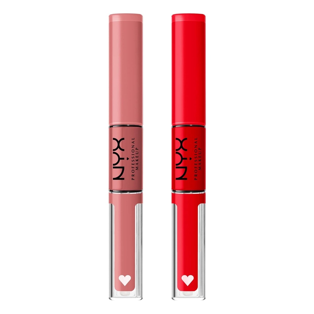 image:imageNYX PROFESSIONAL MAKEUP Shine Loud LongLasting Liquid Lipstick with Clear Lip Gloss  Pack of 2 Cash Flow Rebel In Red