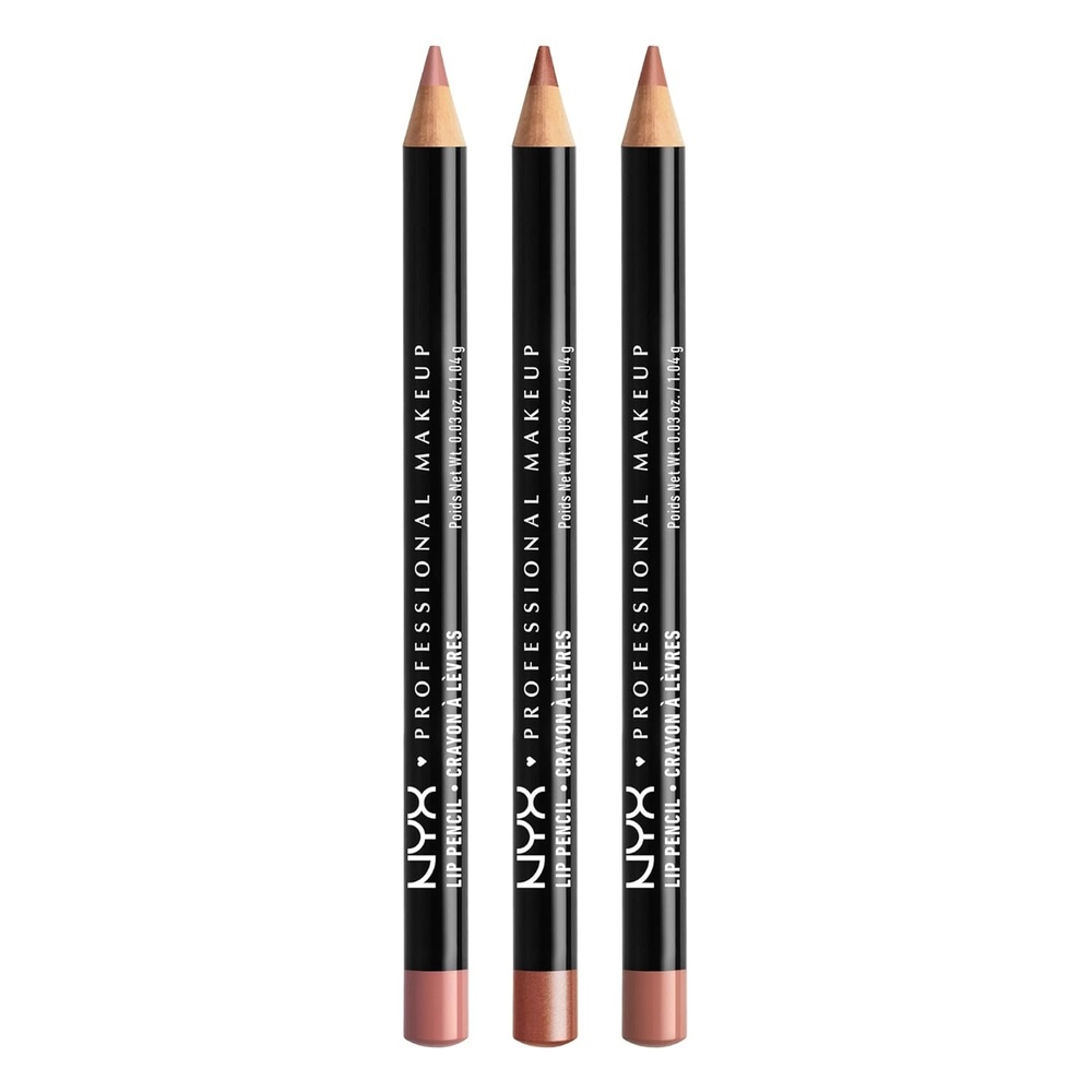 image:imageNYX PROFESSIONAL MAKEUP Slim Lip Liner Set LongLasting Creamy Lip Liner Pack Of 3 Peakaboo Neutral Nude Pink Ever860 Peakaboo Neutral  858 Nude Pink  828 Ever