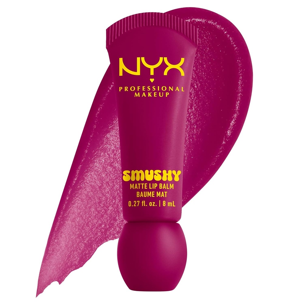 image:imageNYX PROFESSIONAL MAKEUP Smushy Matte Lip Balm Tinted Lip Moisturizer with Soft Matte Finish  Sweet Smack MidTone Pink12 SILLY SIPPIN