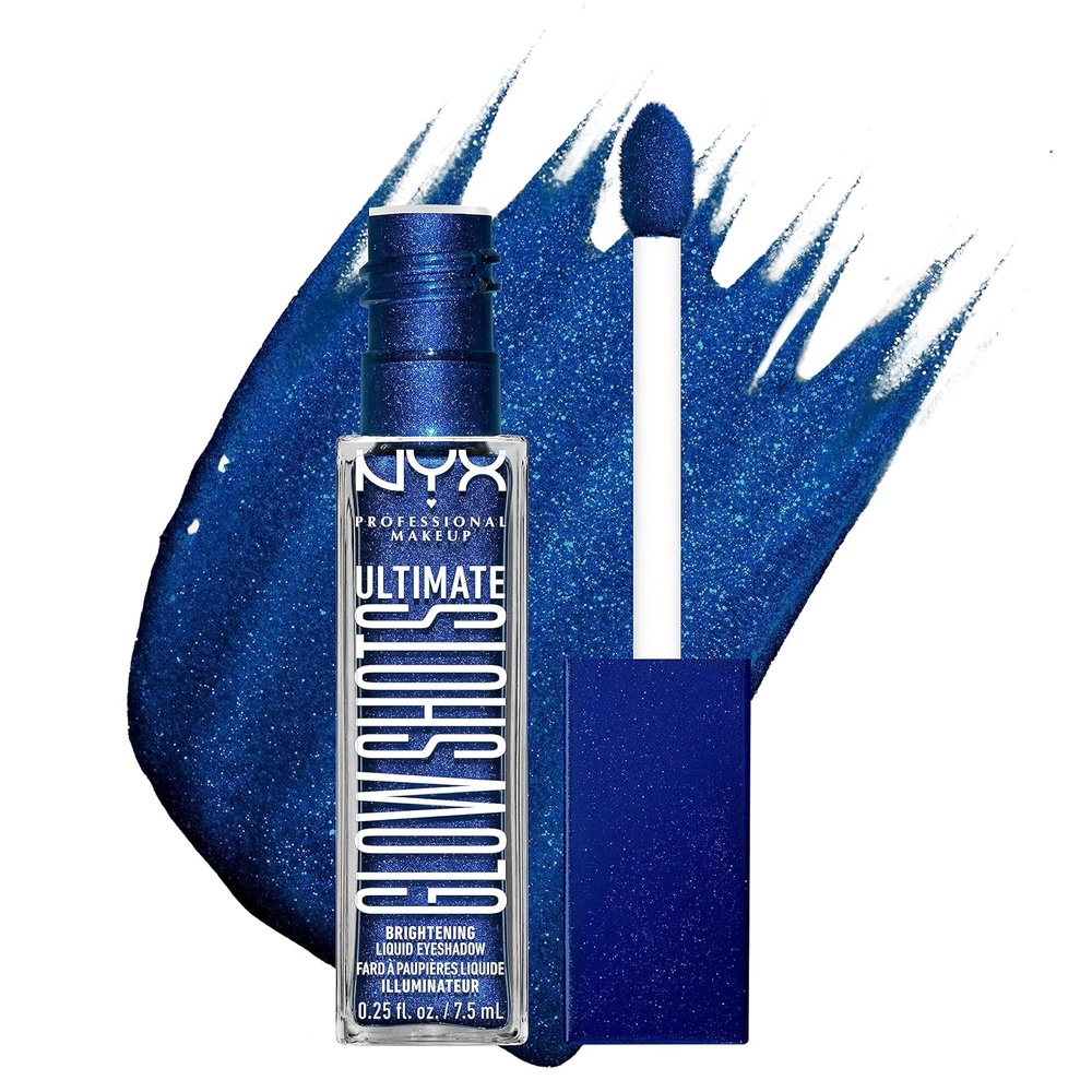 image:imageNYX PROFESSIONAL MAKEUP Ultimate Glow Shots Liquid Eyeshadow LongLasting Shimmer Eye Shadow with Vitamin C  Grapefruit GlowBlueberry Bank