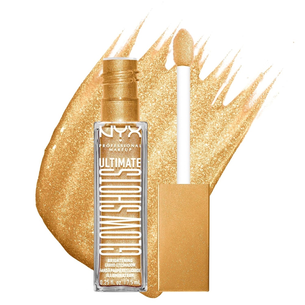 image:imageNYX PROFESSIONAL MAKEUP Ultimate Glow Shots Liquid Eyeshadow LongLasting Shimmer Eye Shadow with Vitamin C  Grapefruit GlowGlitzy Guava