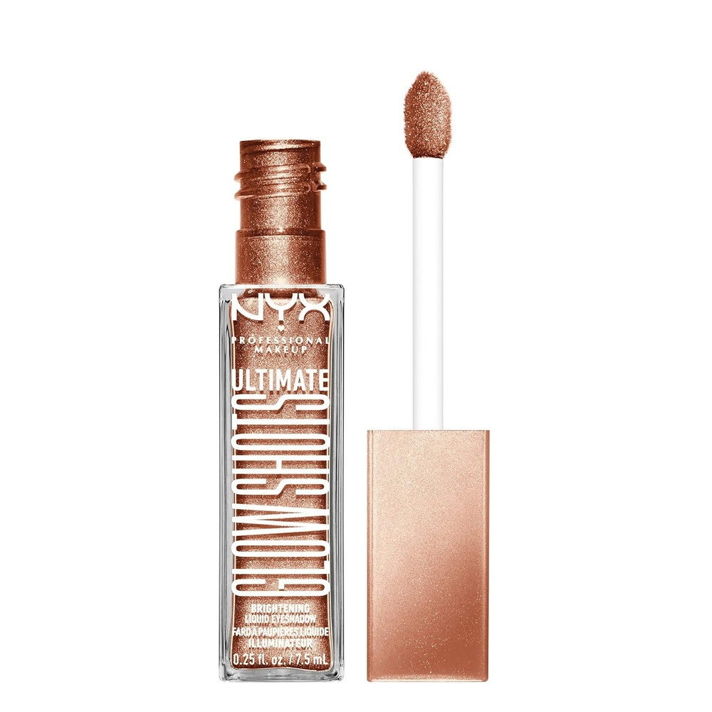 image:imageNYX PROFESSIONAL MAKEUP Ultimate Glow Shots Liquid Eyeshadow LongLasting Shimmer Eye Shadow with Vitamin C  Grapefruit GlowGolden Goji