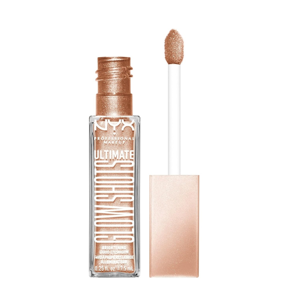 image:imageNYX PROFESSIONAL MAKEUP Ultimate Glow Shots Liquid Eyeshadow LongLasting Shimmer Eye Shadow with Vitamin C  Grapefruit GlowHighkey Lychee