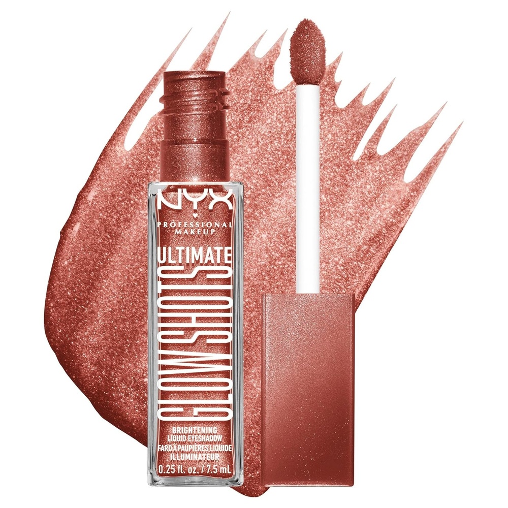 image:imageNYX PROFESSIONAL MAKEUP Ultimate Glow Shots Liquid Eyeshadow LongLasting Shimmer Eye Shadow with Vitamin C  Grapefruit GlowMango Moment