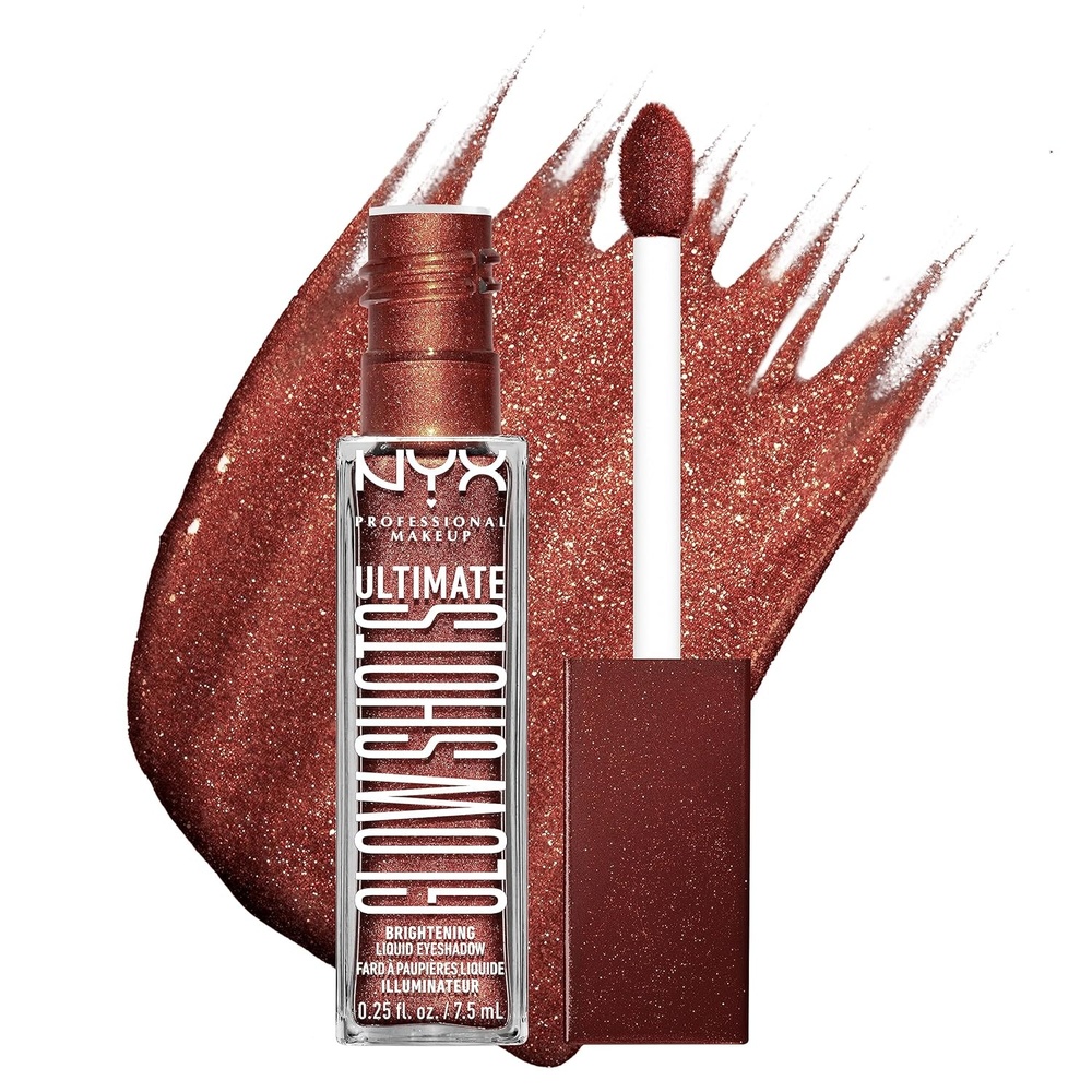 image:imageNYX PROFESSIONAL MAKEUP Ultimate Glow Shots Liquid Eyeshadow LongLasting Shimmer Eye Shadow with Vitamin C  Grapefruit GlowSix Figs