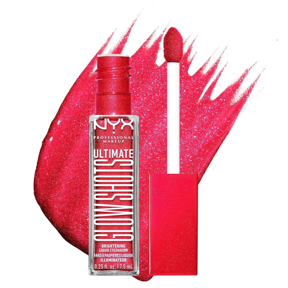 image:imageNYX PROFESSIONAL MAKEUP Ultimate Glow Shots Liquid Eyeshadow LongLasting Shimmer Eye Shadow with Vitamin C  Grapefruit GlowStrawberry Stacked