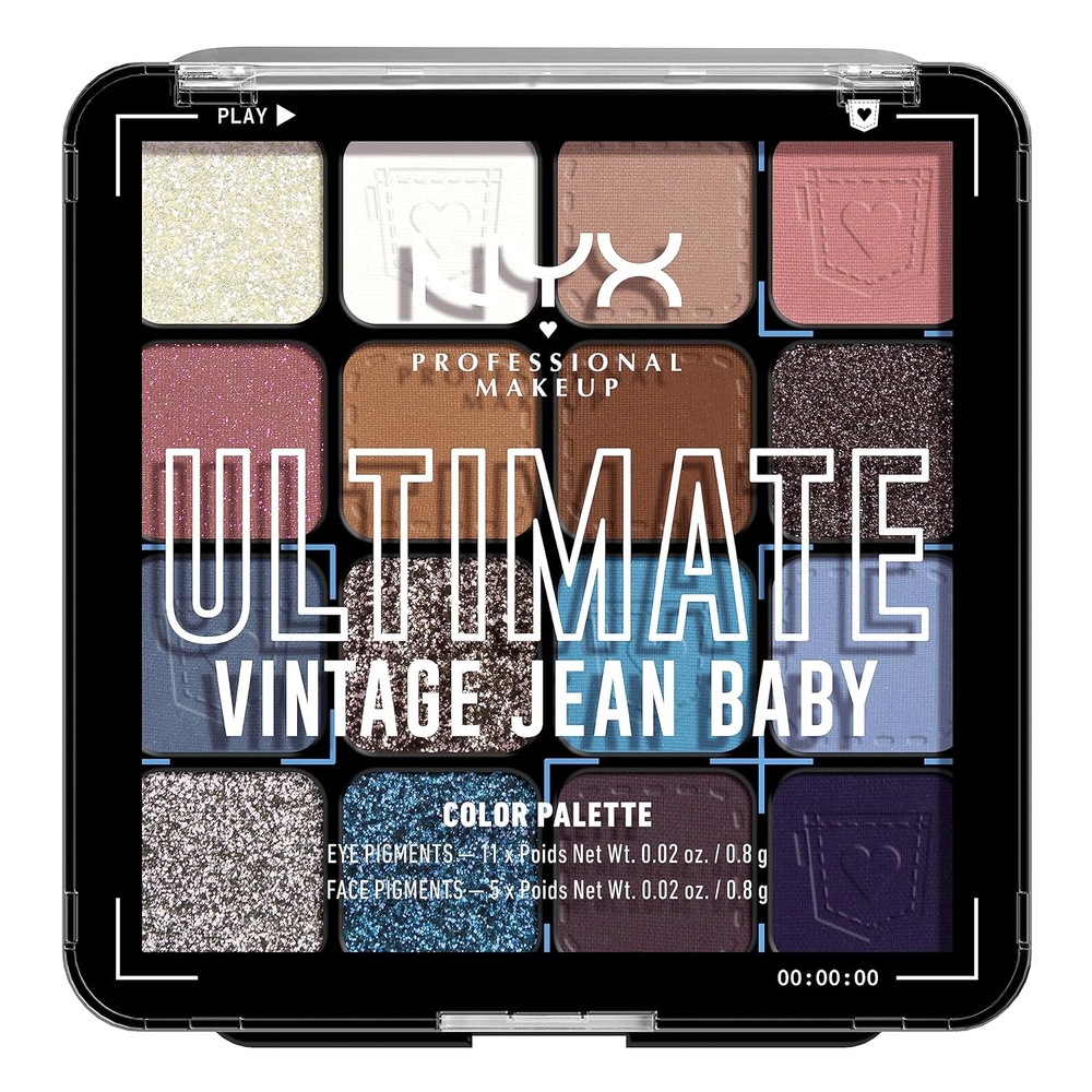 image:imageNYX PROFESSIONAL MAKEUP Ultimate Shadow Palette Eyeshadow Palette  I Know Thats BrightVintage Jean Baby