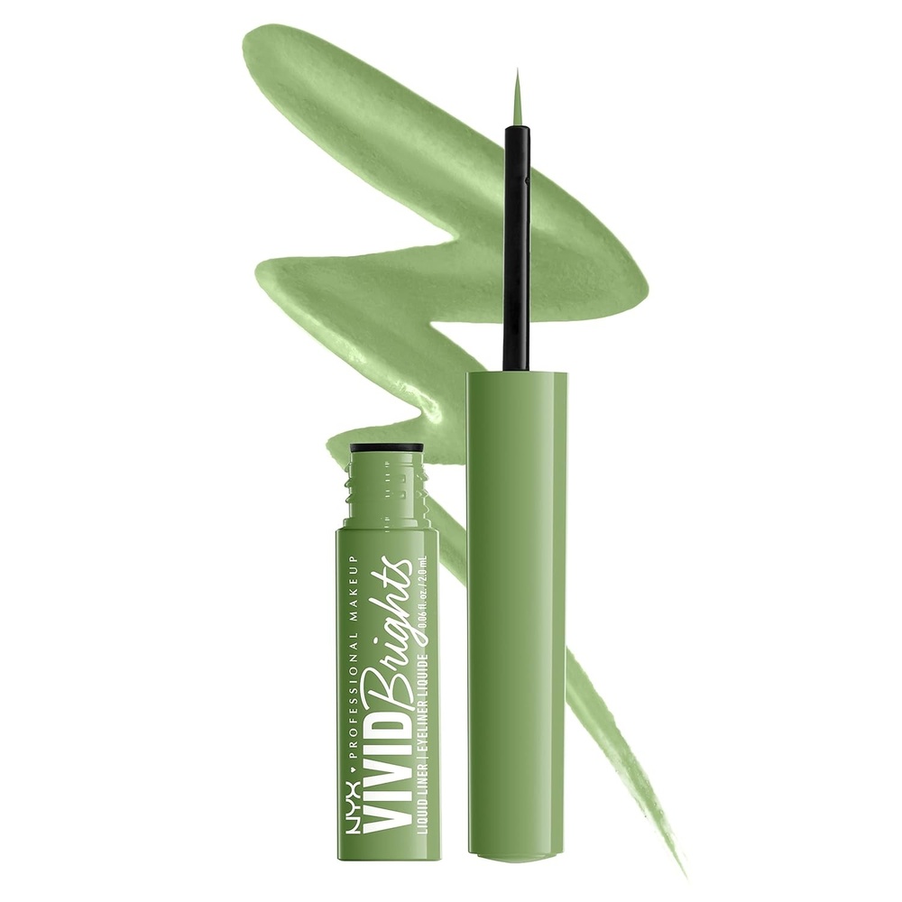 image:imageNYX PROFESSIONAL MAKEUP Vivid Matte Liquid Liner SmearResistant Eyeliner with Precise Tip  Black02 Ghosted Green