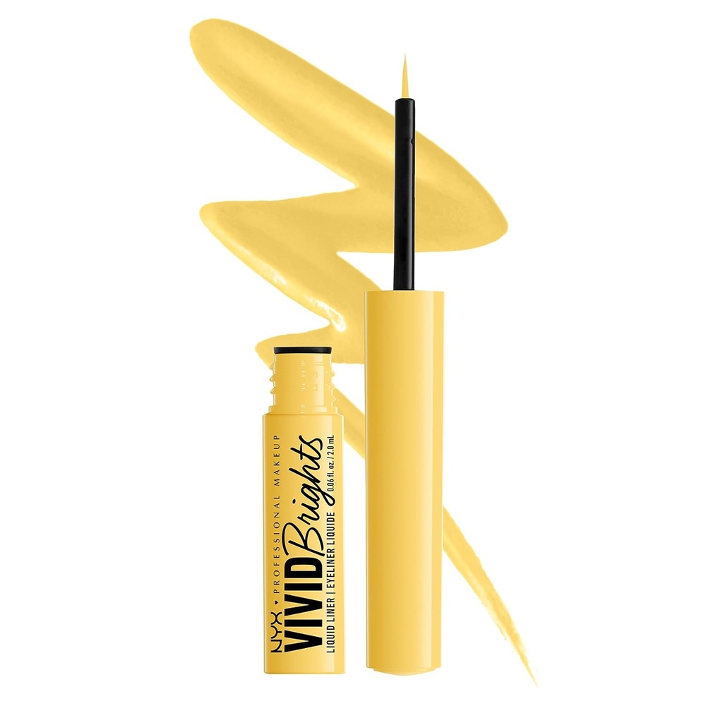 image:imageNYX PROFESSIONAL MAKEUP Vivid Matte Liquid Liner SmearResistant Eyeliner with Precise Tip  Black03 Had Me At Yellow