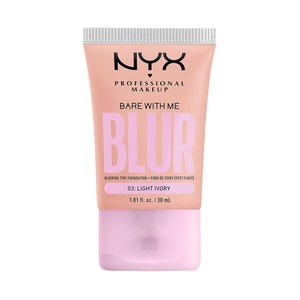 NYX PROFESSIONAL MAKEUP Bare With Me Blur Skin Tint Foundation Make Up with Matcha, Glycerin & Niacinamide – Golden(03 Light Ivory)