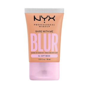 NYX PROFESSIONAL MAKEUP Bare With Me Blur Skin Tint Foundation Make Up with Matcha, Glycerin & Niacinamide – Golden(06 Soft Beige)