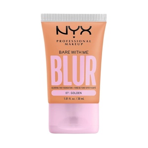 NYX PROFESSIONAL MAKEUP Bare With Me Blur Skin Tint Foundation Make Up with Matcha, Glycerin & Niacinamide – Golden(07 Golden)
