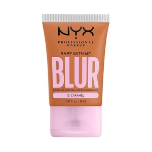 NYX PROFESSIONAL MAKEUP Bare With Me Blur Skin Tint Foundation Make Up with Matcha, Glycerin & Niacinamide – Golden(13 Caramel)