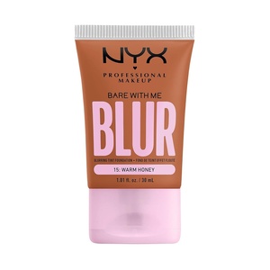 NYX PROFESSIONAL MAKEUP Bare With Me Blur Skin Tint Foundation Make Up with Matcha, Glycerin & Niacinamide – Golden(15 Warm Honey)