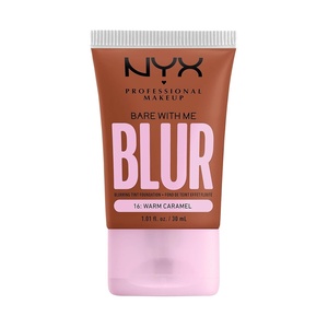 NYX PROFESSIONAL MAKEUP Bare With Me Blur Skin Tint Foundation Make Up with Matcha, Glycerin & Niacinamide – Golden(16 Warm Caramel)